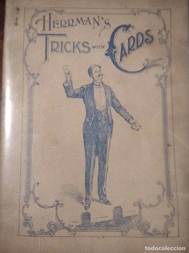 Libri antichi: Herrmans trick's with cards libro magia. Ilusionismo.