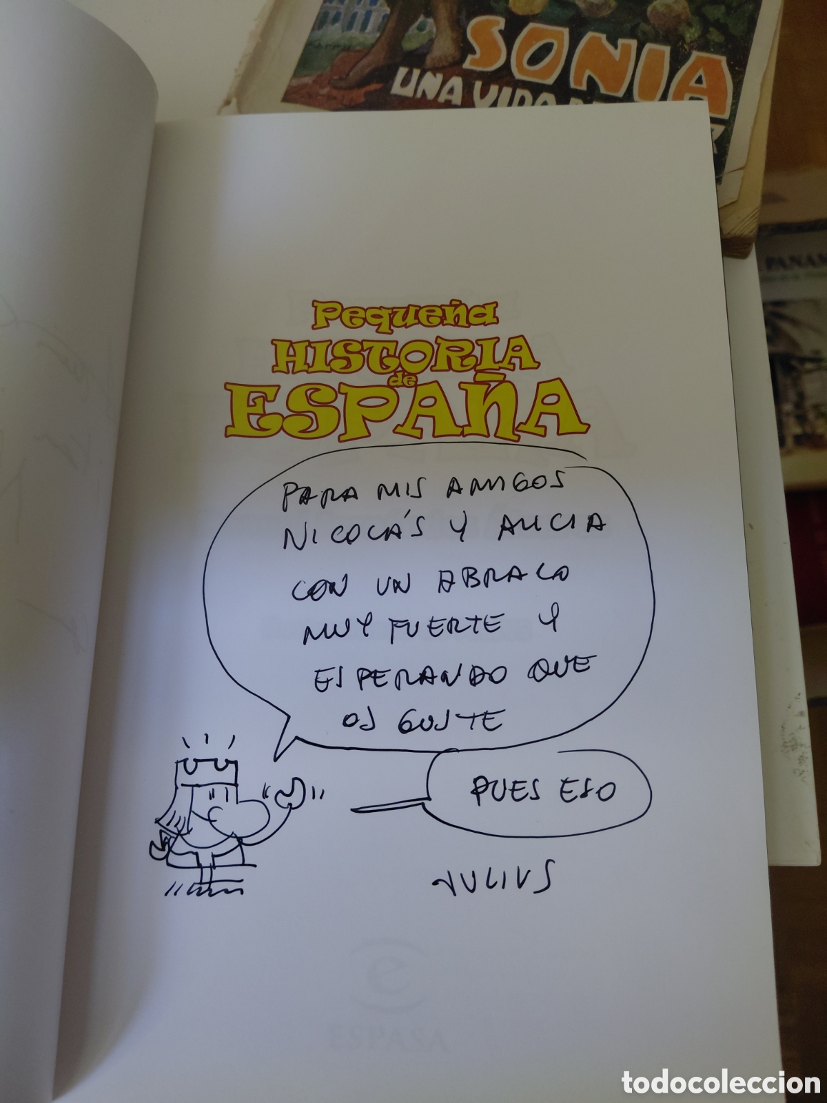 Libros antiguos: (Dedicado) Peque&ntilde;a historia de Espa&ntilde;a Manuel Fern&aacute;ndez &Aacute;lvarez ilustraciones Julius Espasa 2008 Dedi