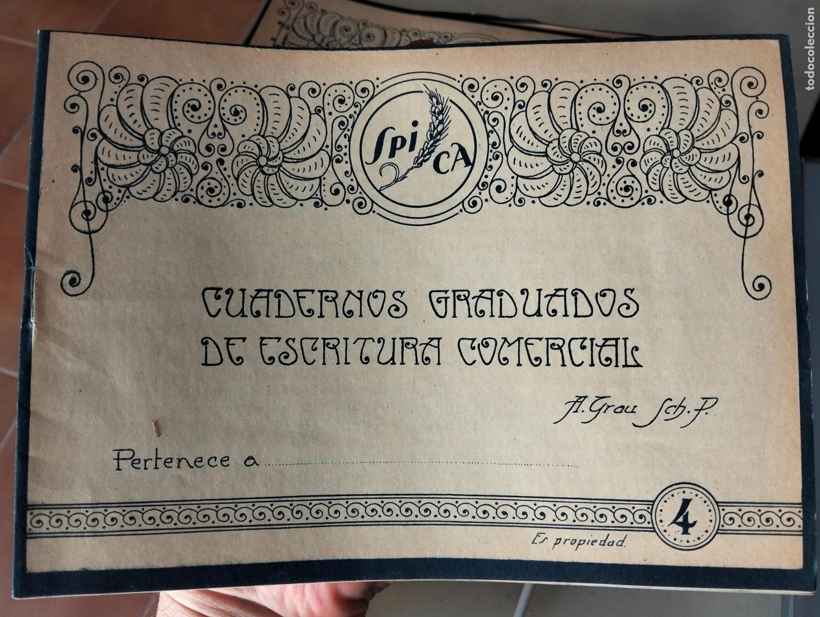 Libros antiguos: Cuadernos Graduados de Escritura Comercial, A. Grau, ed. Roma, 1900. Perfecto estado.