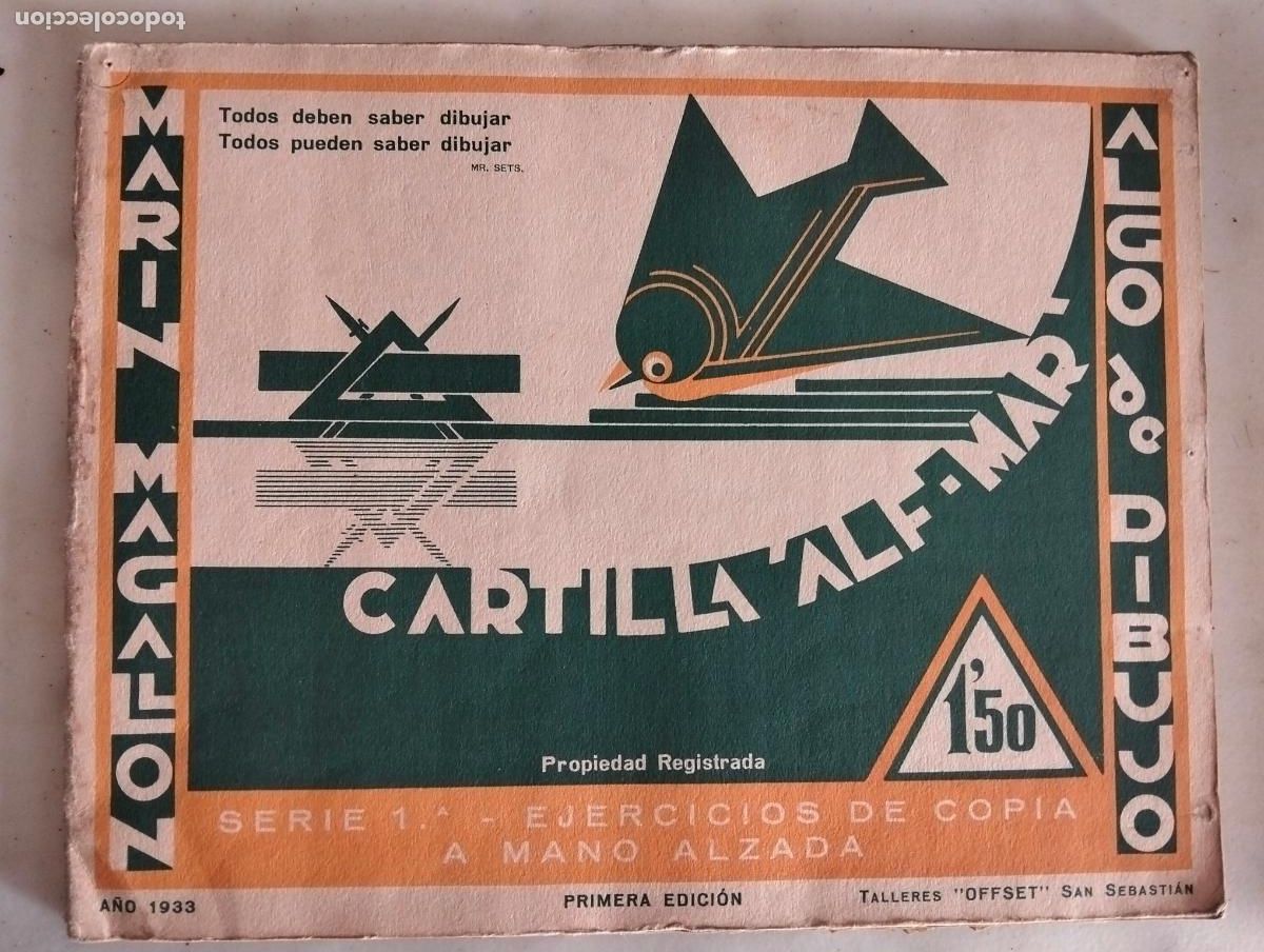 Libros antiguos: Ejercicios de Copia a Mano Alzada. Cartilla Alf Mar, Marin Magallon. 1930 VISITA MI CATALOGO
