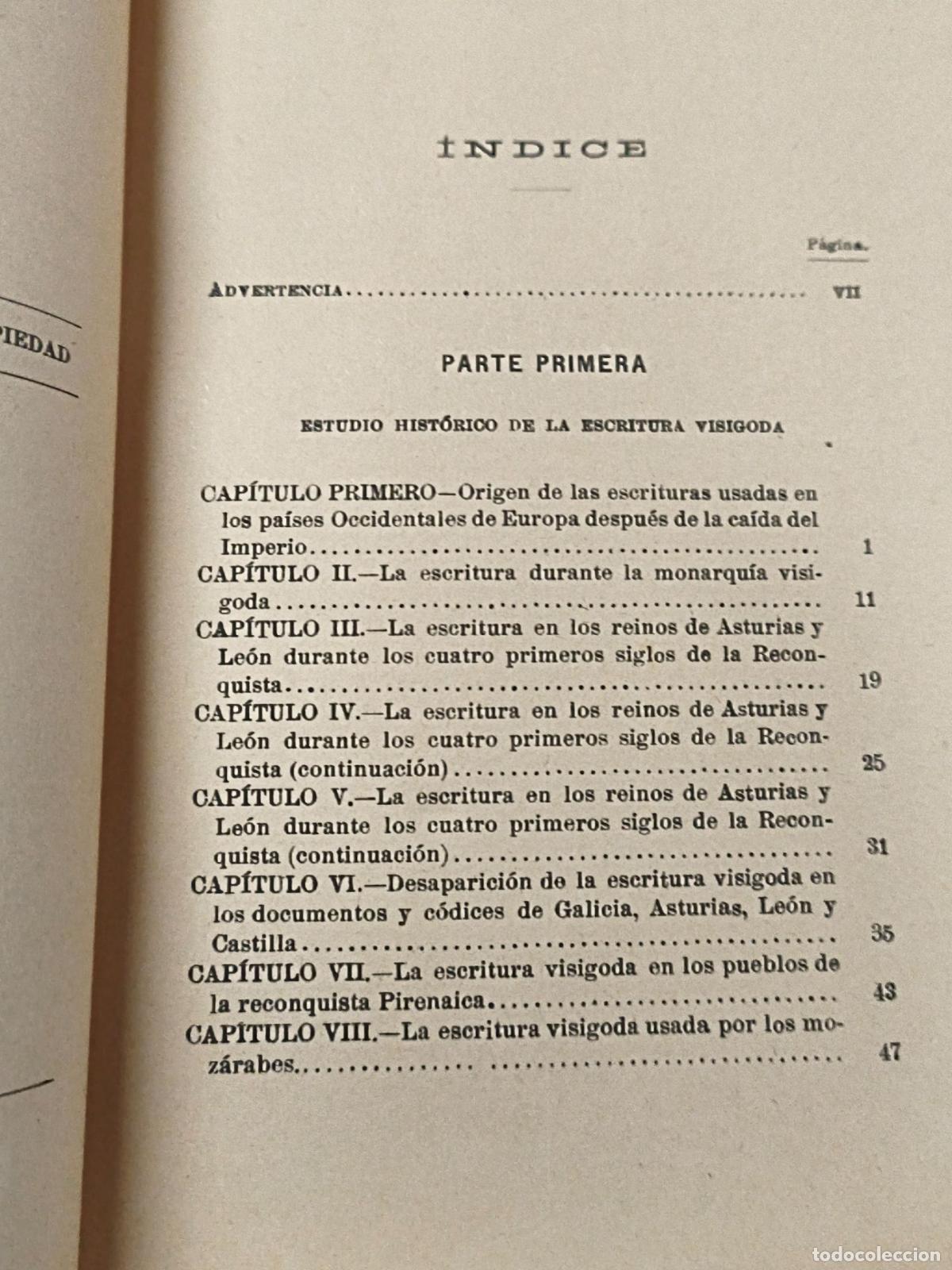 Libros antiguos: Paleograf&iacute;a Visigoda: M&eacute;todo Te&oacute;rico-Pr&aacute;ctico para Aprender a Leer los C&oacute;dices y Documentos 1919 - Foto 3