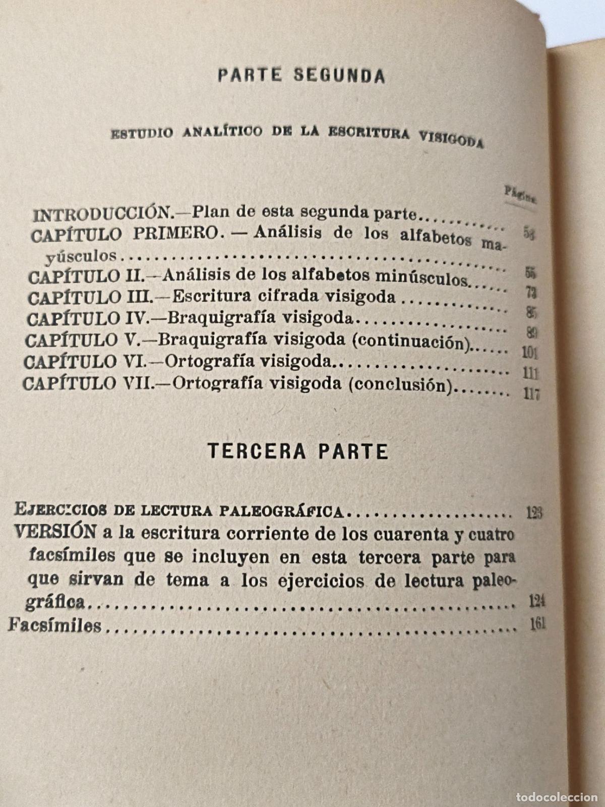 Libros antiguos: Paleograf&iacute;a Visigoda: M&eacute;todo Te&oacute;rico-Pr&aacute;ctico para Aprender a Leer los C&oacute;dices y Documentos 1919 - Foto 4