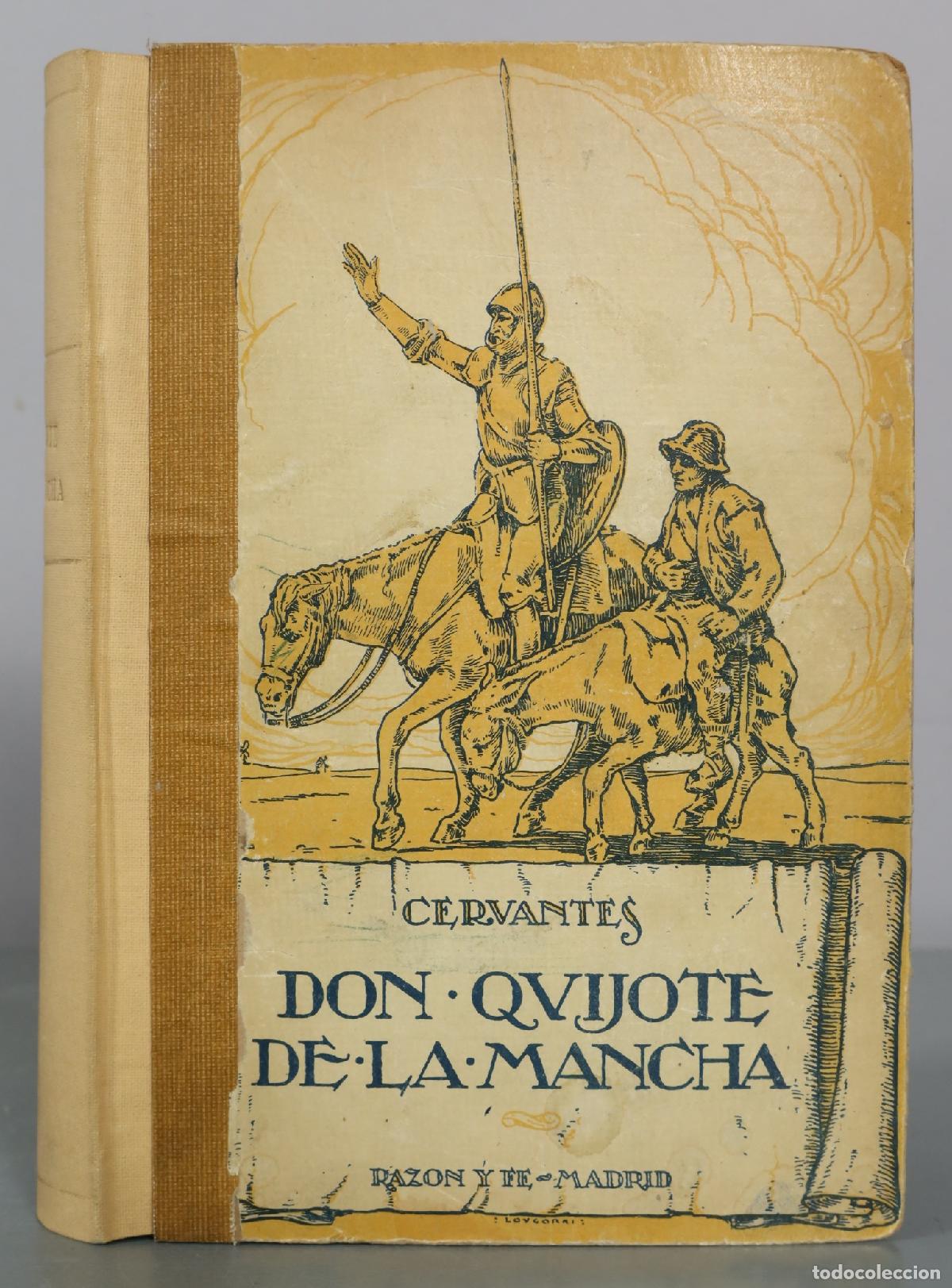 Libros antiguos: El Ingenioso Hidalgo Don Quijote de la Mancha - Miguel de Cervantes Saavedra - Edici&oacute;n &Aacute;urea -