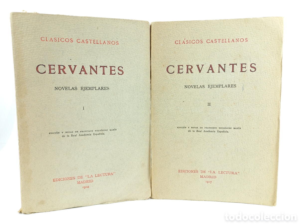Libros antiguos: Novelas Ejemplares. Cervantes. Ediciones de la Lectura, 1914.
