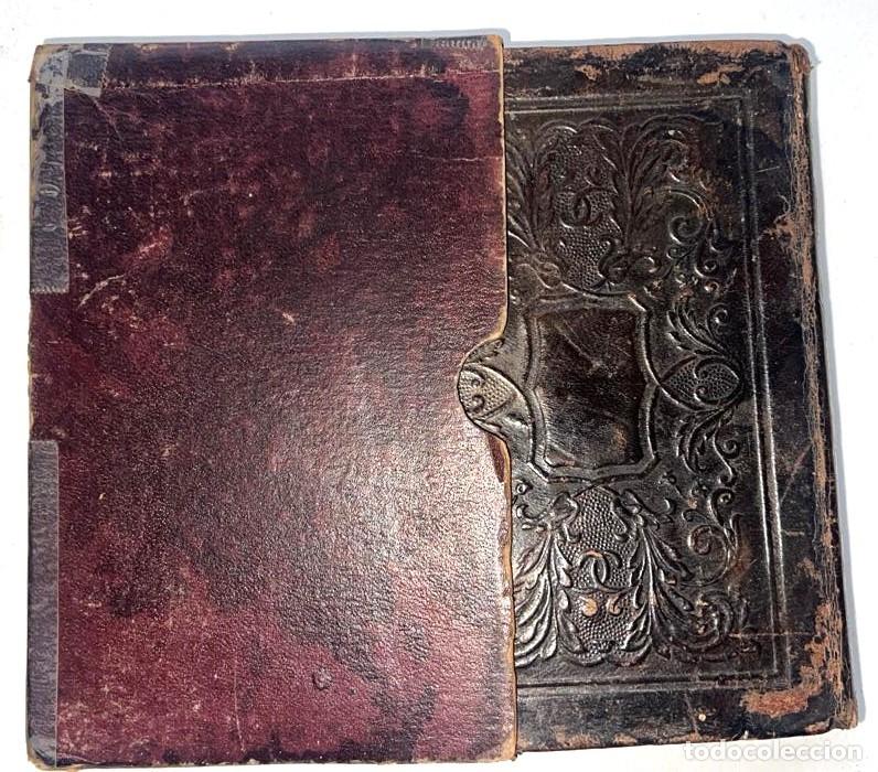 Libros antiguos: Manual Del Florista Y Arte Del Plumista (1852) Enc. Rom&aacute;ntica Plena Piel c/Su Estuche Orig de &Eacute;poca
