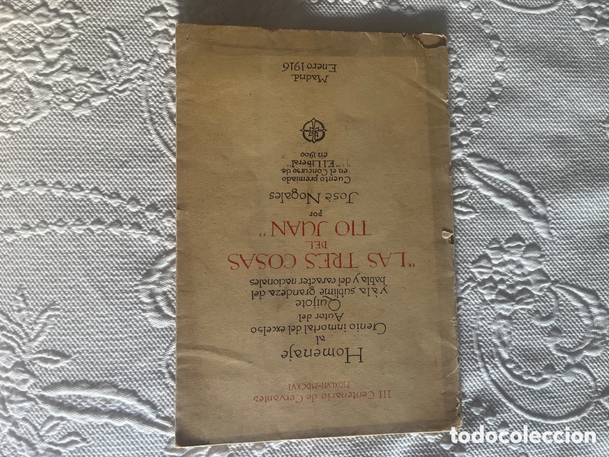Libros antiguos: Cuento premiado 1900 homenaje III centenario de Cervantes