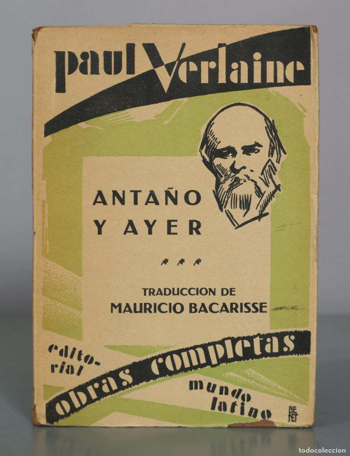 Libros antiguos: Anta&ntilde;o y Ayer - Paul Verlaine - Editorial Mundo Latino