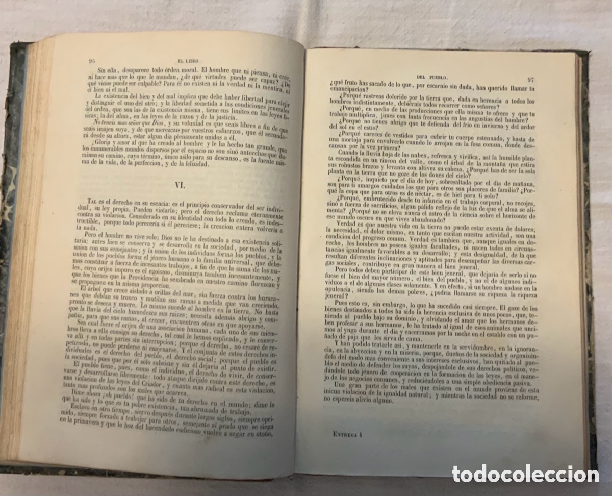 Libros antiguos: Obras pol&iacute;ticas de Lamennais. 1854 - Foto 7