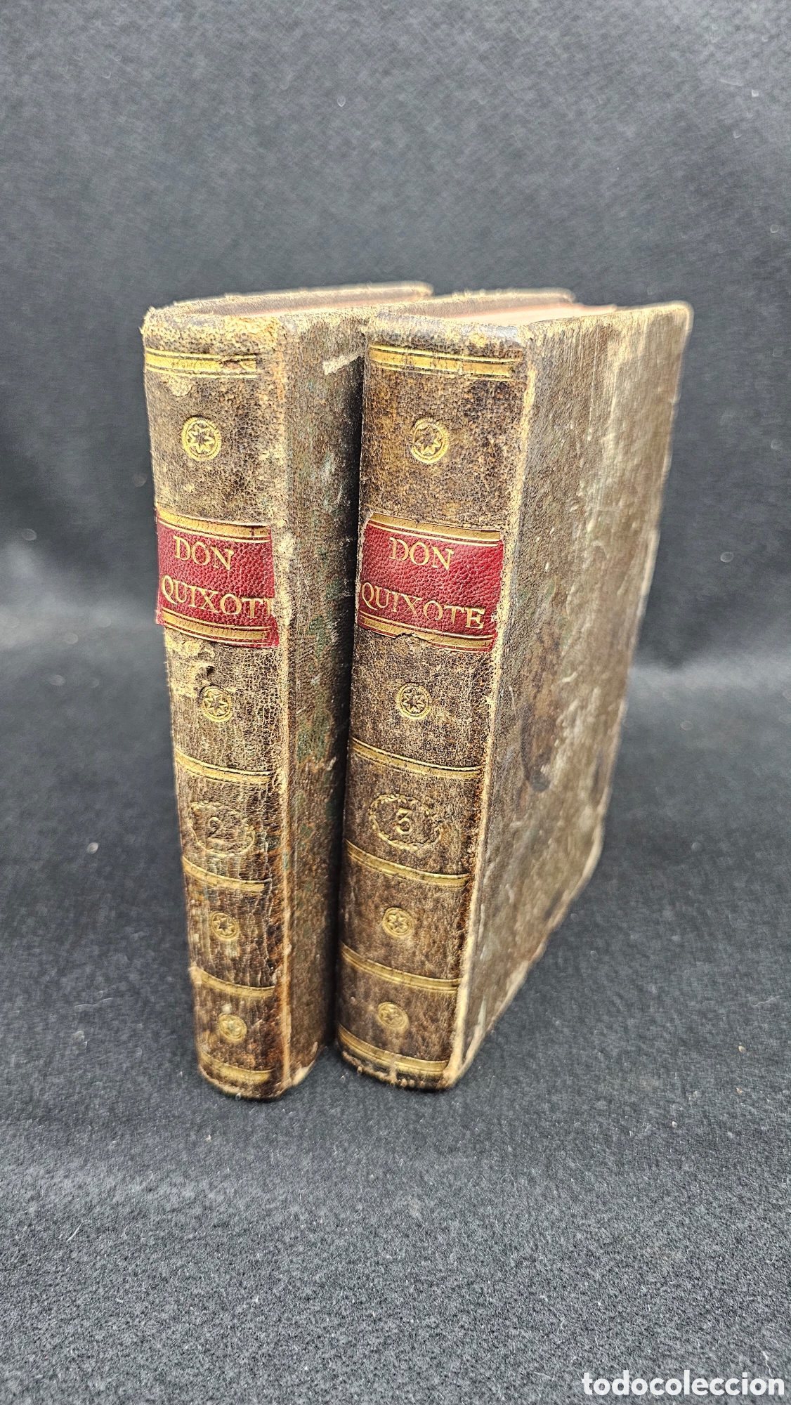 Antiquarische B&uuml;cher: 1787 ( tomos 2 y 3 ) al ingenioso Hidalgo DON QUIXOTE DE LA MANCHA
