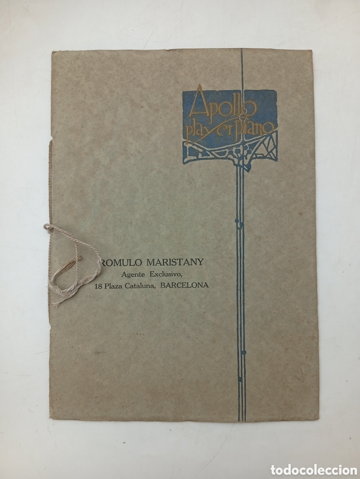 Livros antigos: Raro ejemplar catalogo de pianos Romulo Maristany Barcelona principios del XX