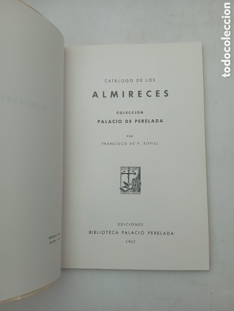 Libros antiguos: Cat&aacute;logo de los Almireces colecci&oacute;n del palacio de Peralada 1967 - Foto 2