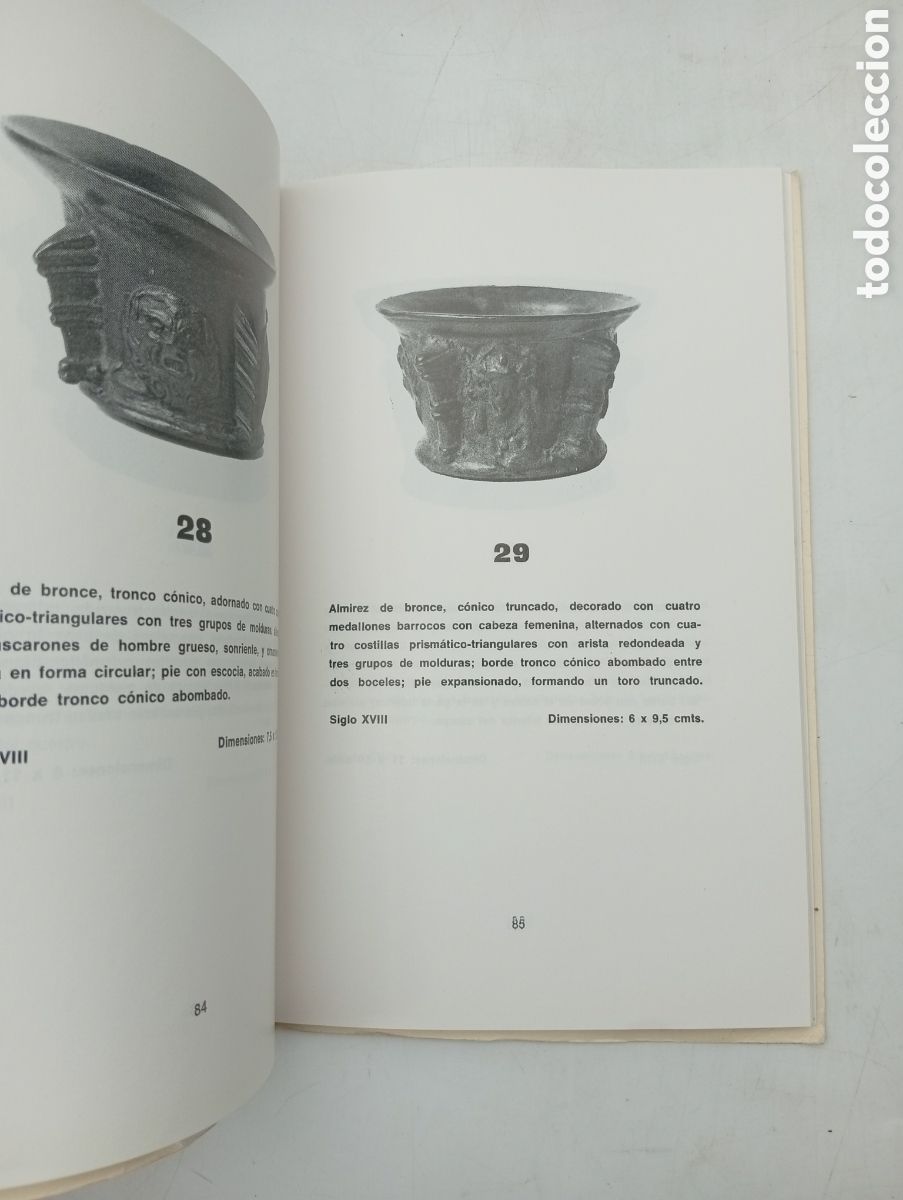 Libros antiguos: Cat&aacute;logo de los Almireces colecci&oacute;n del palacio de Peralada 1967 - Foto 4