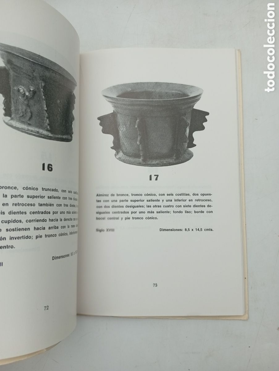 Libros antiguos: Cat&aacute;logo de los Almireces colecci&oacute;n del palacio de Peralada 1967 - Foto 6