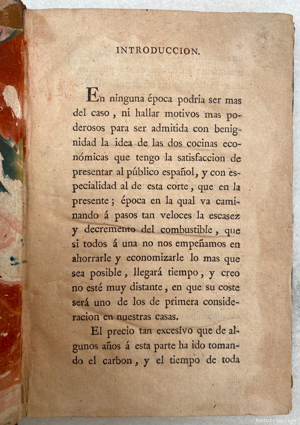 Libros antiguos: RODRIGUEZ, Juli&aacute;n Antonio. M&eacute;todo de economizar el combustible () cocinas econ&oacute;micas. 1804.