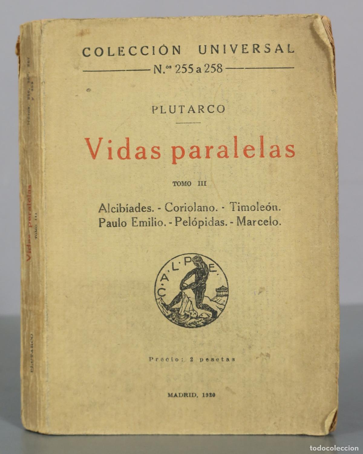 Libros antiguos: Vidas paralelas - Tomo III - Plutarco - Calpe