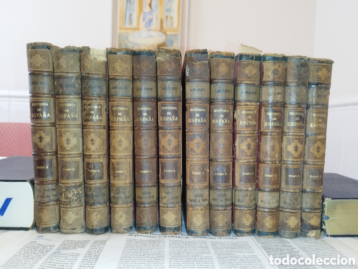 Libros antiguos: HISTORIA GENERAL DE ESPA&Ntilde;A (12 TOMOS ...HASTA 1703).- MODESTO LAFUENTE. MONTANER Y SIMON, 1889. 1&ordf;ED