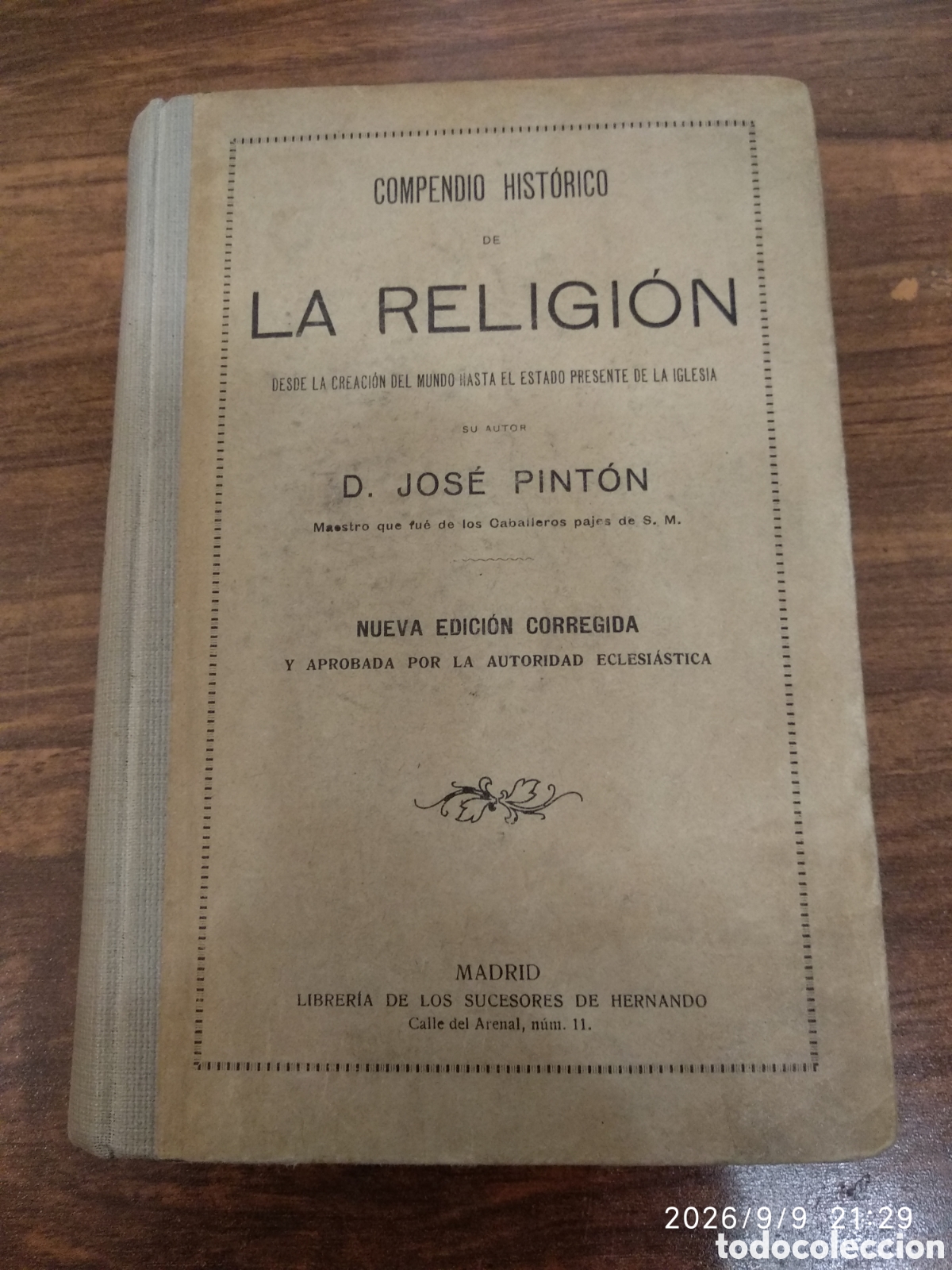 Libros antiguos: Compedio hist&oacute;rico de la religi&oacute;n