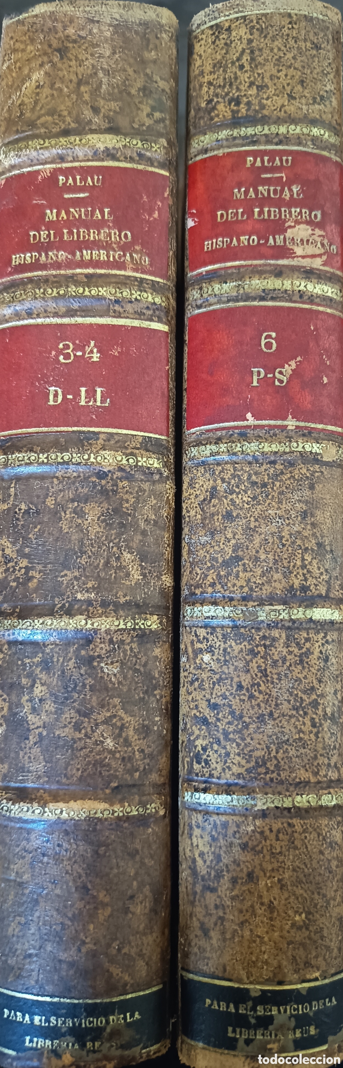 Libros antiguos: Manual del Librero Hispano-Americano - A. Palau y Dulcet (1&ordf; Edici&oacute;n, 1925-1926) - 3 Tomos en 2 Volm