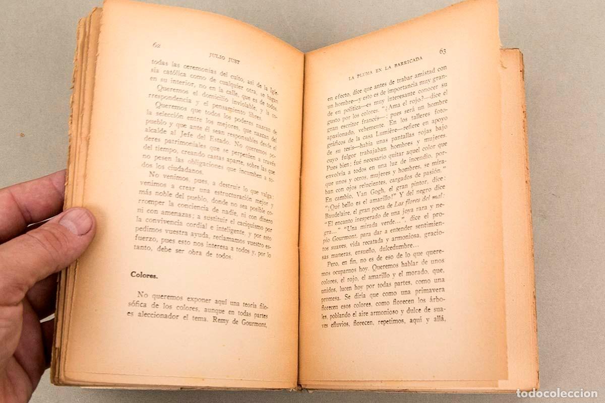 Libros antiguos: LA PLUMA EN LA BARRICADA - JULIO JUST - 1934 - Foto 4
