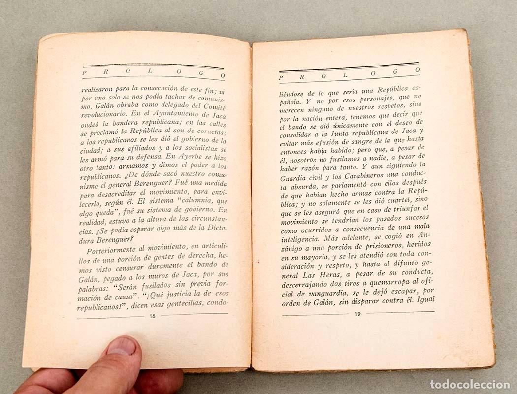 Libros antiguos: LA SUBLEVACI&Oacute;N DE JACA - GRACO MARS&Aacute; - 1931 - Foto 5