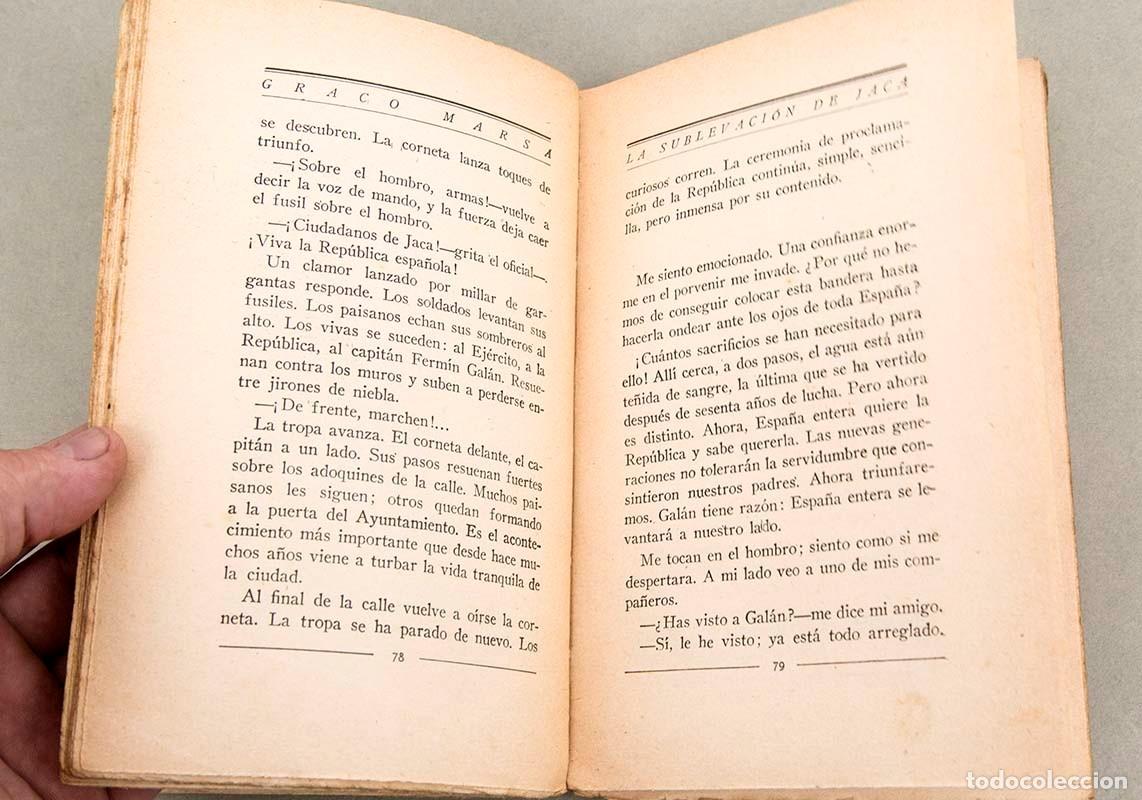 Libros antiguos: LA SUBLEVACI&Oacute;N DE JACA - GRACO MARS&Aacute; - 1931 - Foto 7