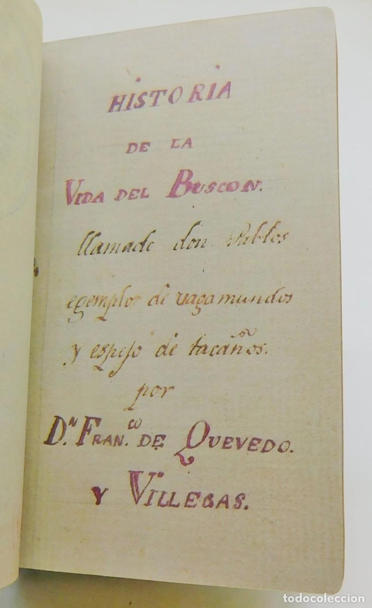 Libros antiguos: QUEVEDO &rdquo;EL BUSC&Oacute;N&rdquo; EDICI&Oacute;N FACS&Iacute;MIL - Foto 14