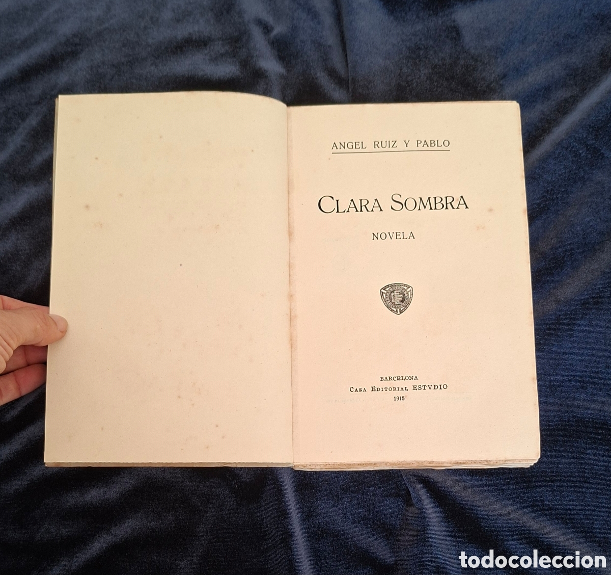 Libros antiguos: Clara Sombra &ndash; &Aacute;ngel Ruiz y Pablo (1915)