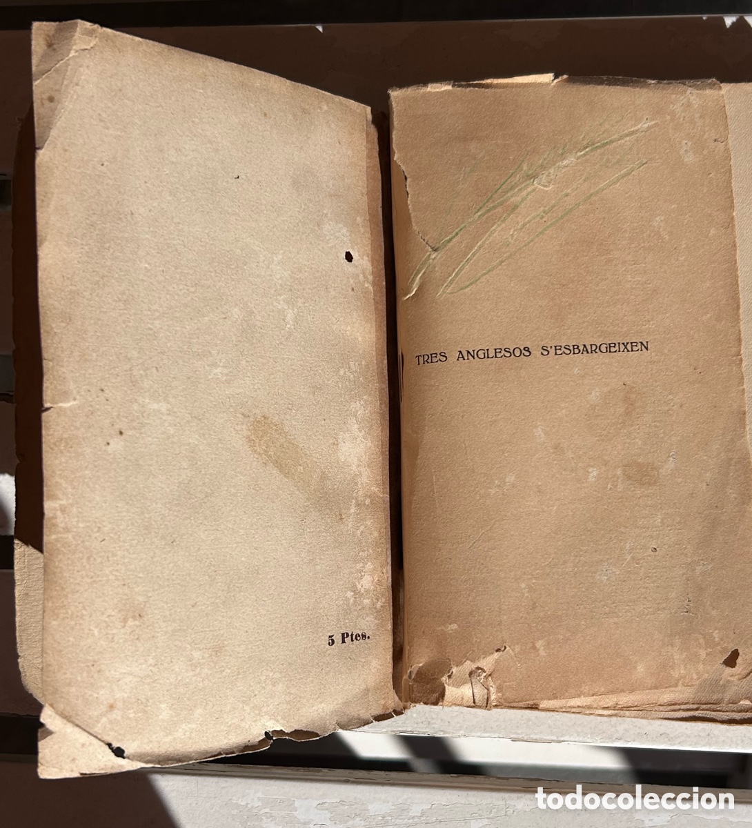 Libros antiguos: Tres anglesos sesbargeixen, per Jerome K. Jerome. - Foto 3