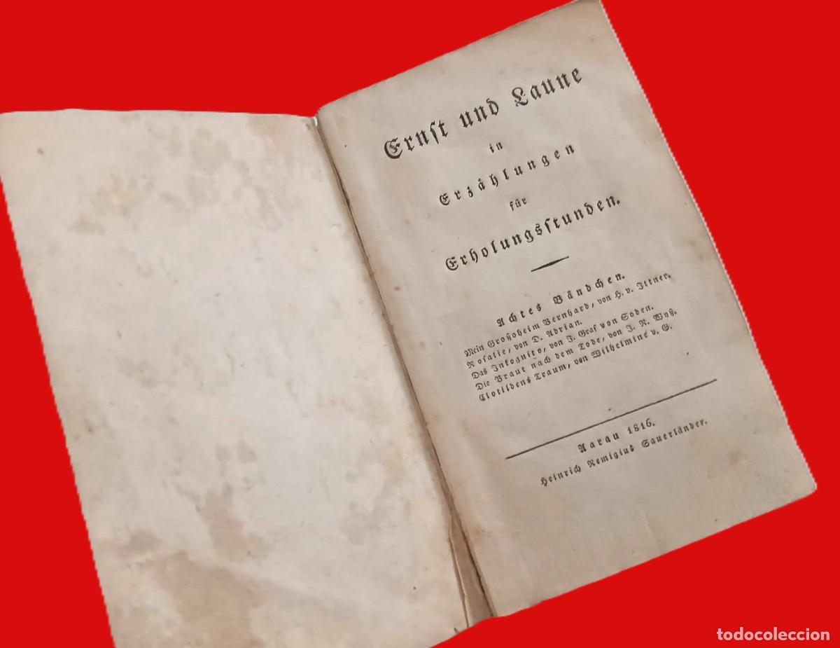 Libros antiguos: Curioso libro antiguo del a&ntilde;o 1816: Seriedad y humor en relatos para las horas de descanso.