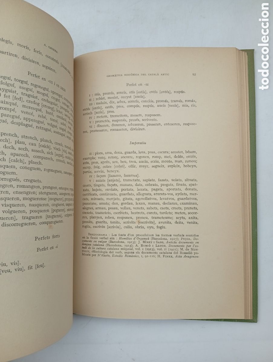 Libros antiguos: Gram&agrave;tica hist&ograve;rica catal&agrave; antic 1931 A Griera - Foto 6