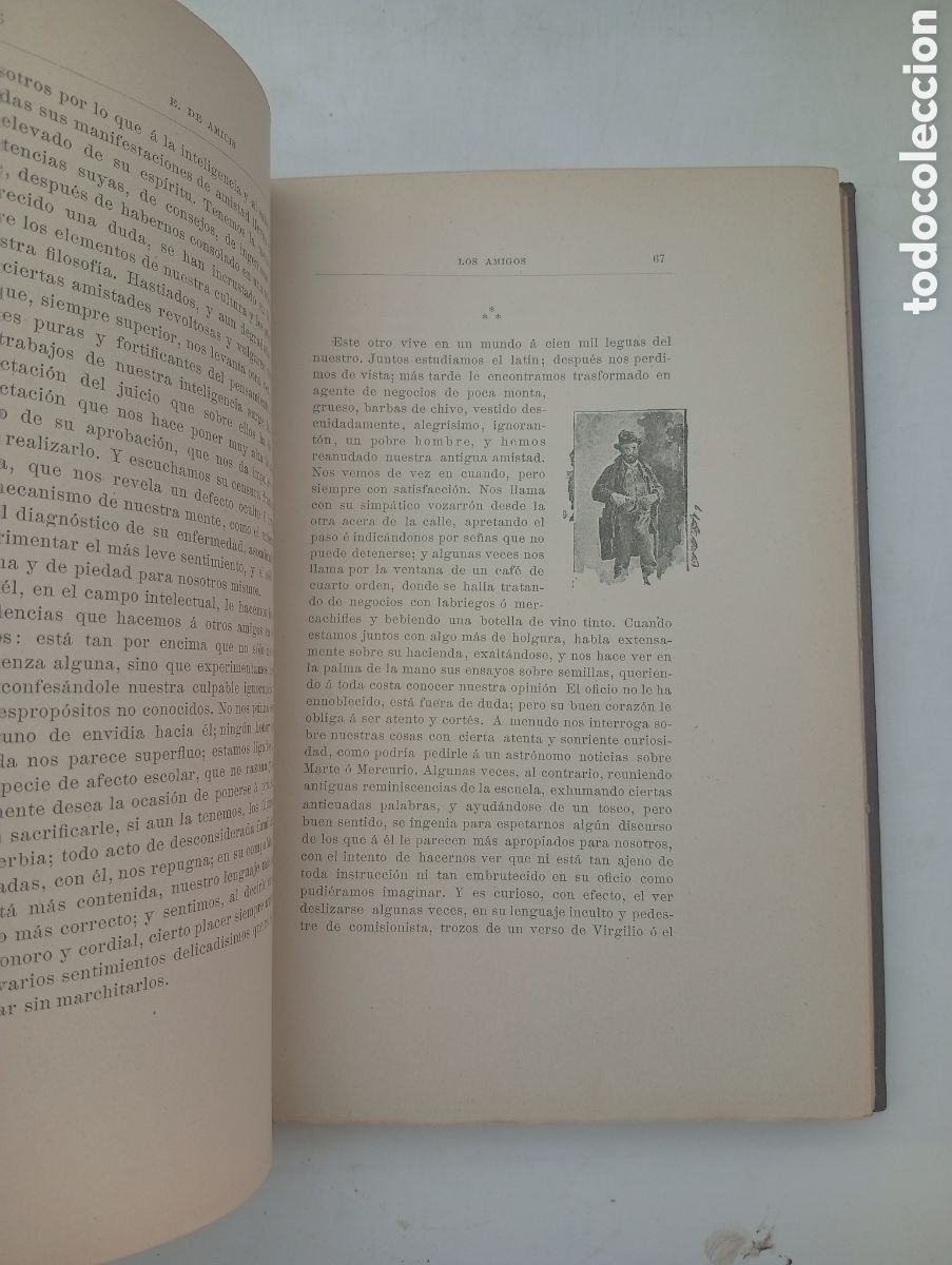 Libros antiguos: Los Amigos por E. Amicis finales XIX - Foto 3