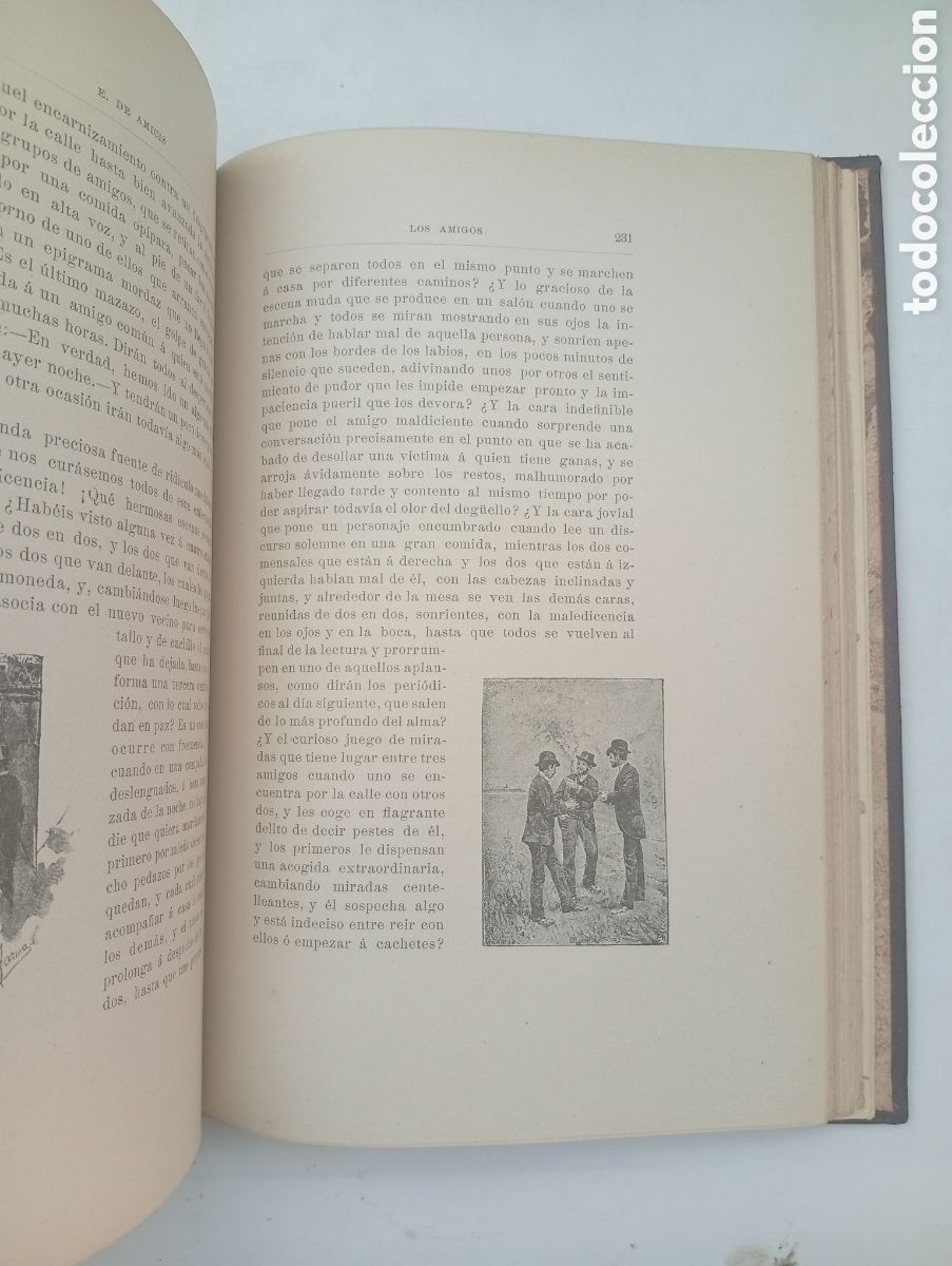 Libros antiguos: Los Amigos por E. Amicis finales XIX - Foto 4