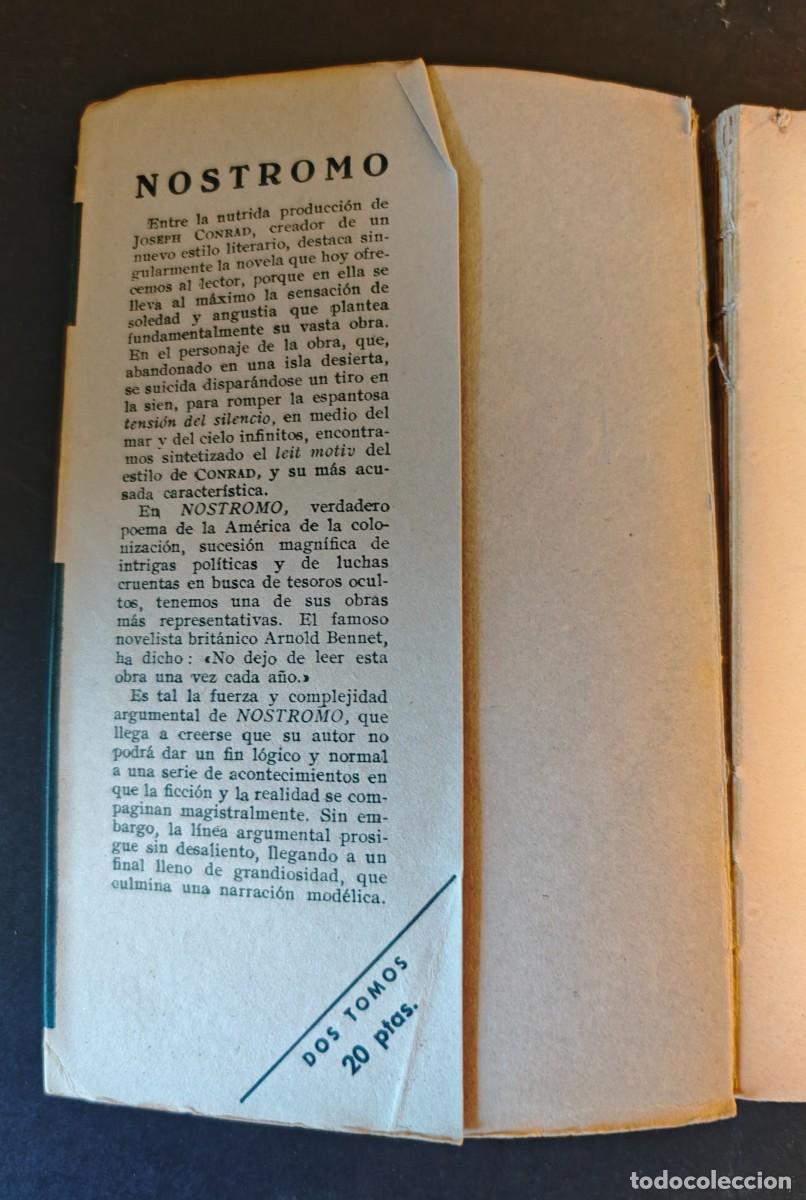 Libros antiguos: NOSTROMO - JOSEPH CONRAD - Foto 2