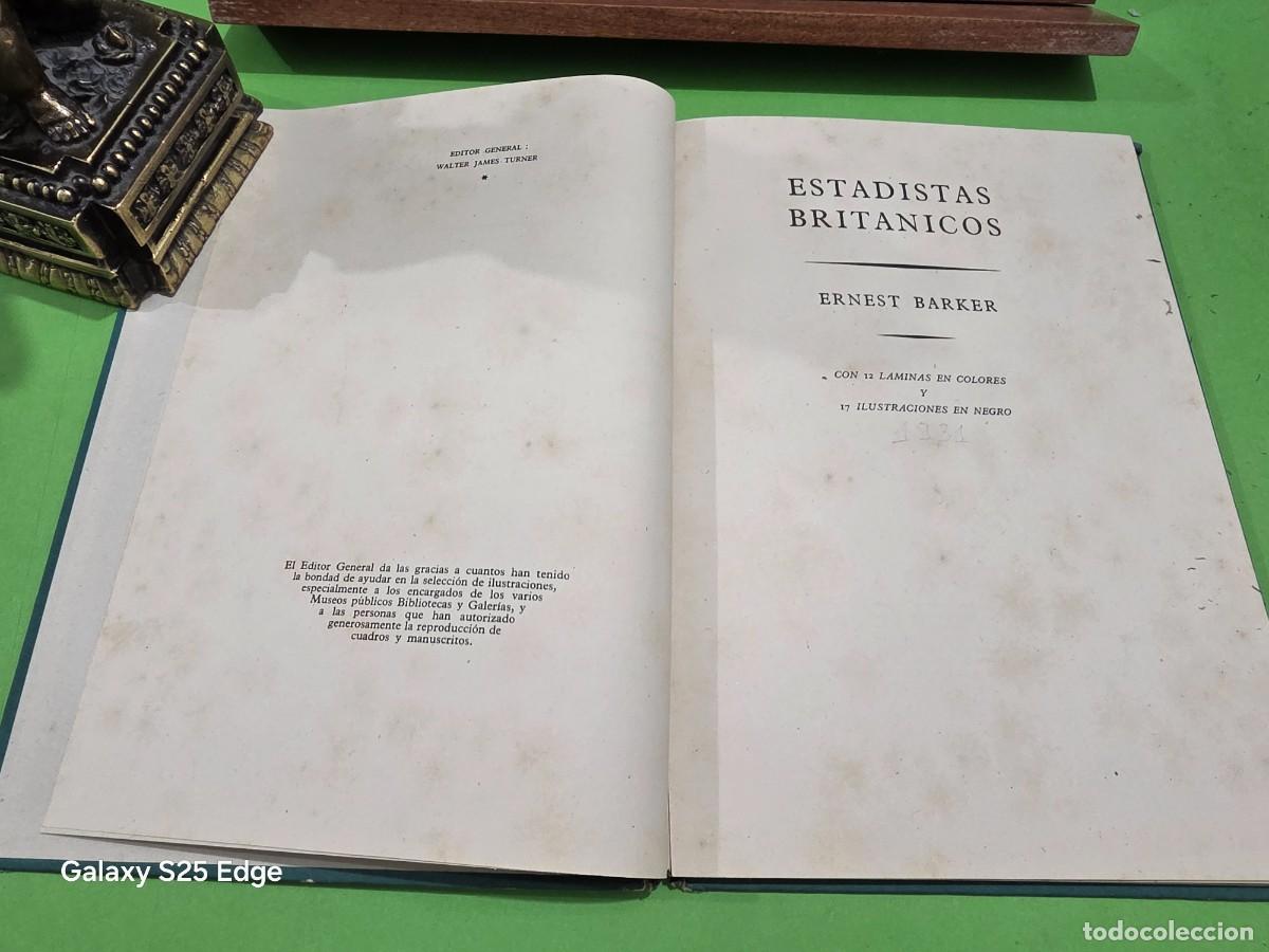 Libros antiguos: &rdquo;&rdquo;ESTADISTAS BRITANICOS&rdquo;&rdquo;...ERNEST BARKER... - Foto 5