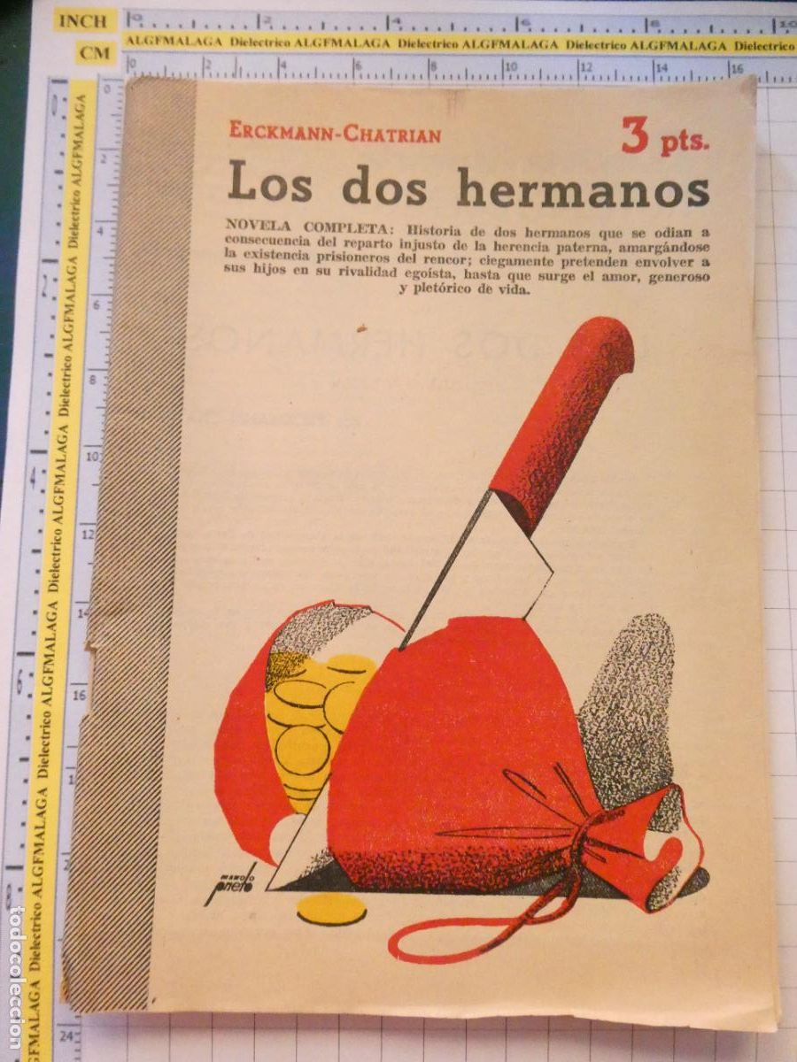 Libros antiguos: REVISTA LITERARIA NOVELAS Y CUENTOS 1119 A&Ntilde;O 1952. NOVELA COMPLETA LOS DOS HERMANOS. 60GR