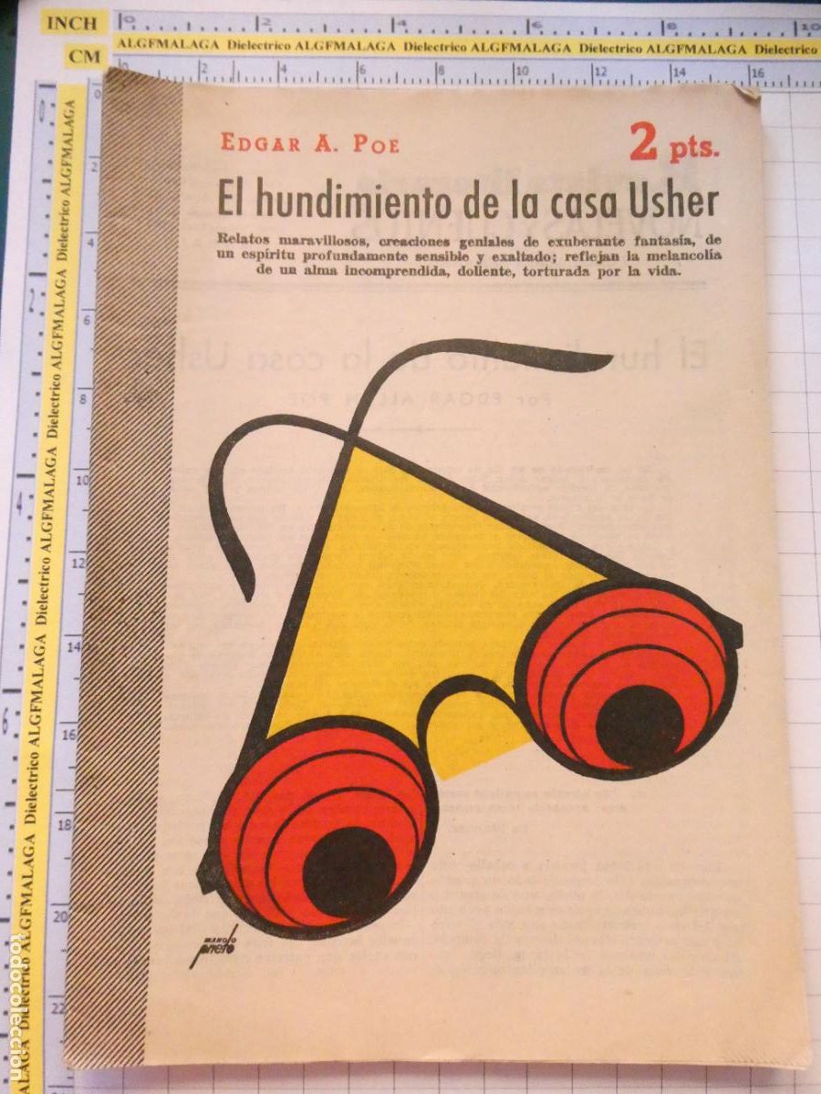 Libros antiguos: REVISTA LITERARIA NOVELAS Y CUENTOS 1114 A&Ntilde;O 1952. EL HUNDIMIENTO CASA USHER EDGAR ALLAN POE 50GR