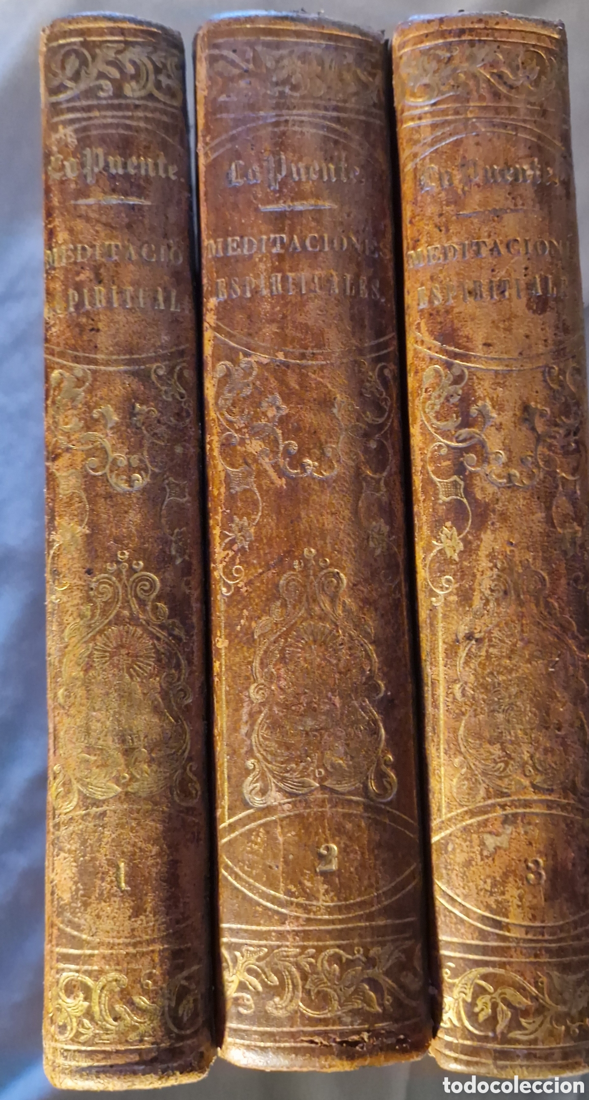 Libros antiguos: Meditaciones Espirituales - V.P. Luis de la Puente S.J. - Obra Completa en 3 Tomos (Edici&oacute;n Antigua)