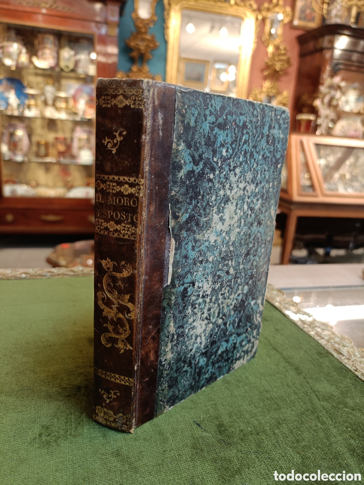 Libros antiguos: Antiguo libro edici&oacute;n italiana de 1844 de la obra El moro exp&oacute;sito de &Aacute;ngel de Saavedra, duque de Ri