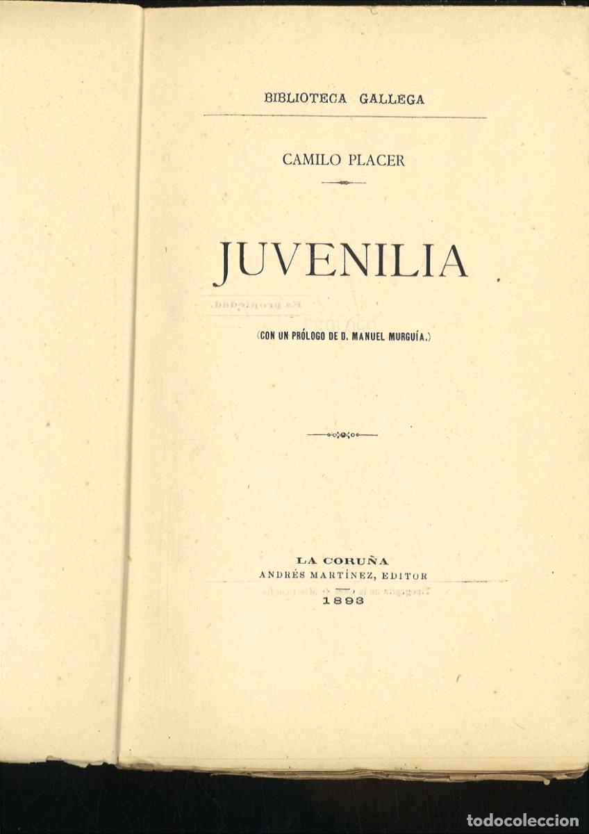 Libros antiguos: JUVENILLA. Camilo Placer - Foto 2