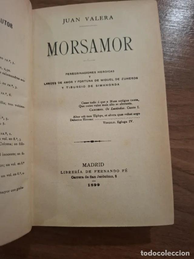 Libros antiguos: Libro: Morsamor, de Juan Valera, primera edici&oacute;n - Foto 4