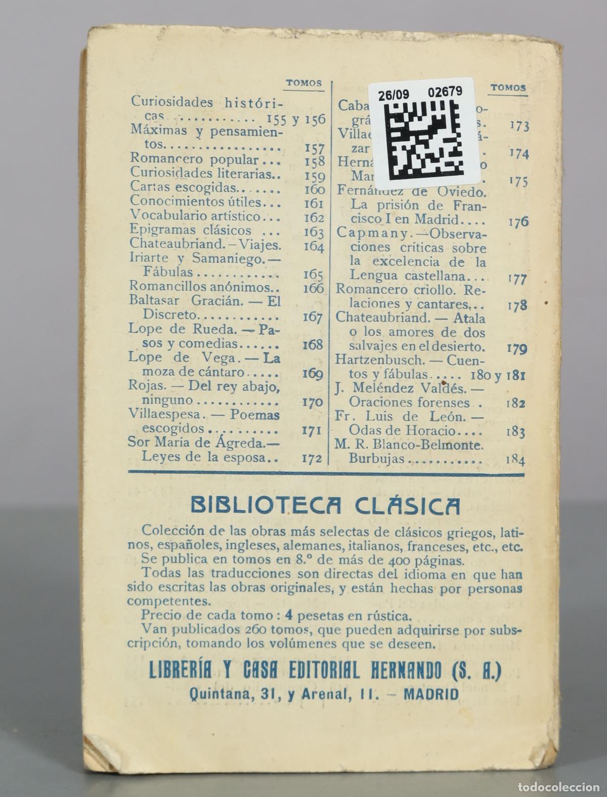 Libros antiguos: Romancero del Cid - Librer&iacute;a y Casa Editorial Hernando. TOMO I - Foto 2