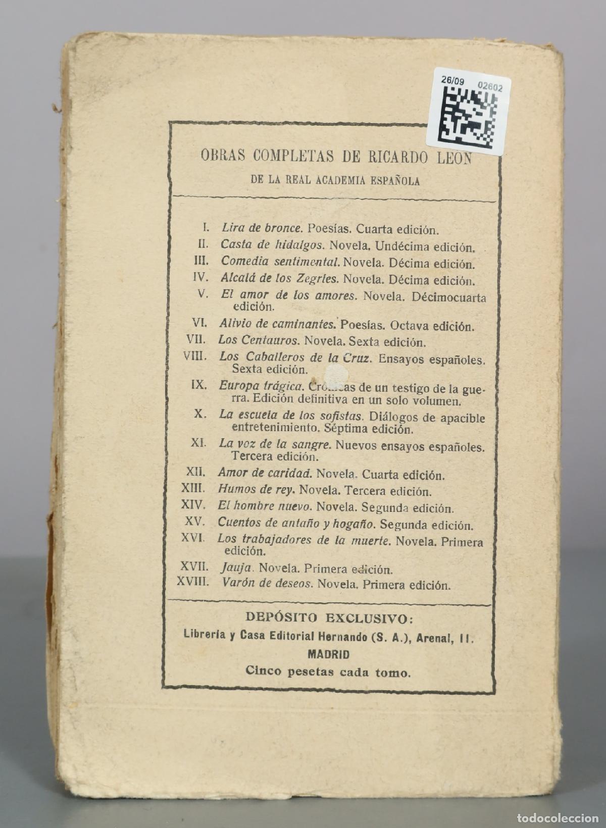Libros antiguos: Var&oacute;n de deseos - Ricardo Le&oacute;n - Editorial Hernando - Foto 2