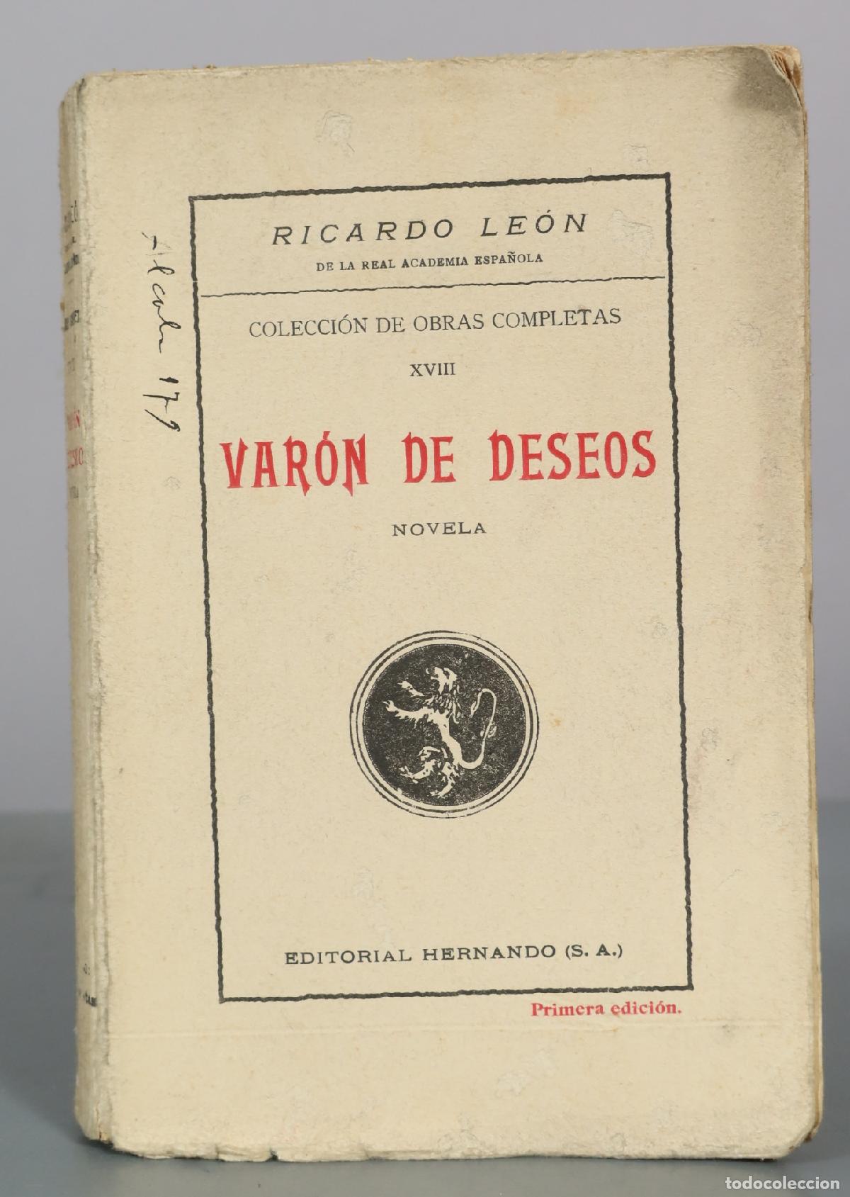 Libros antiguos: Var&oacute;n de deseos - Ricardo Le&oacute;n - Editorial Hernando