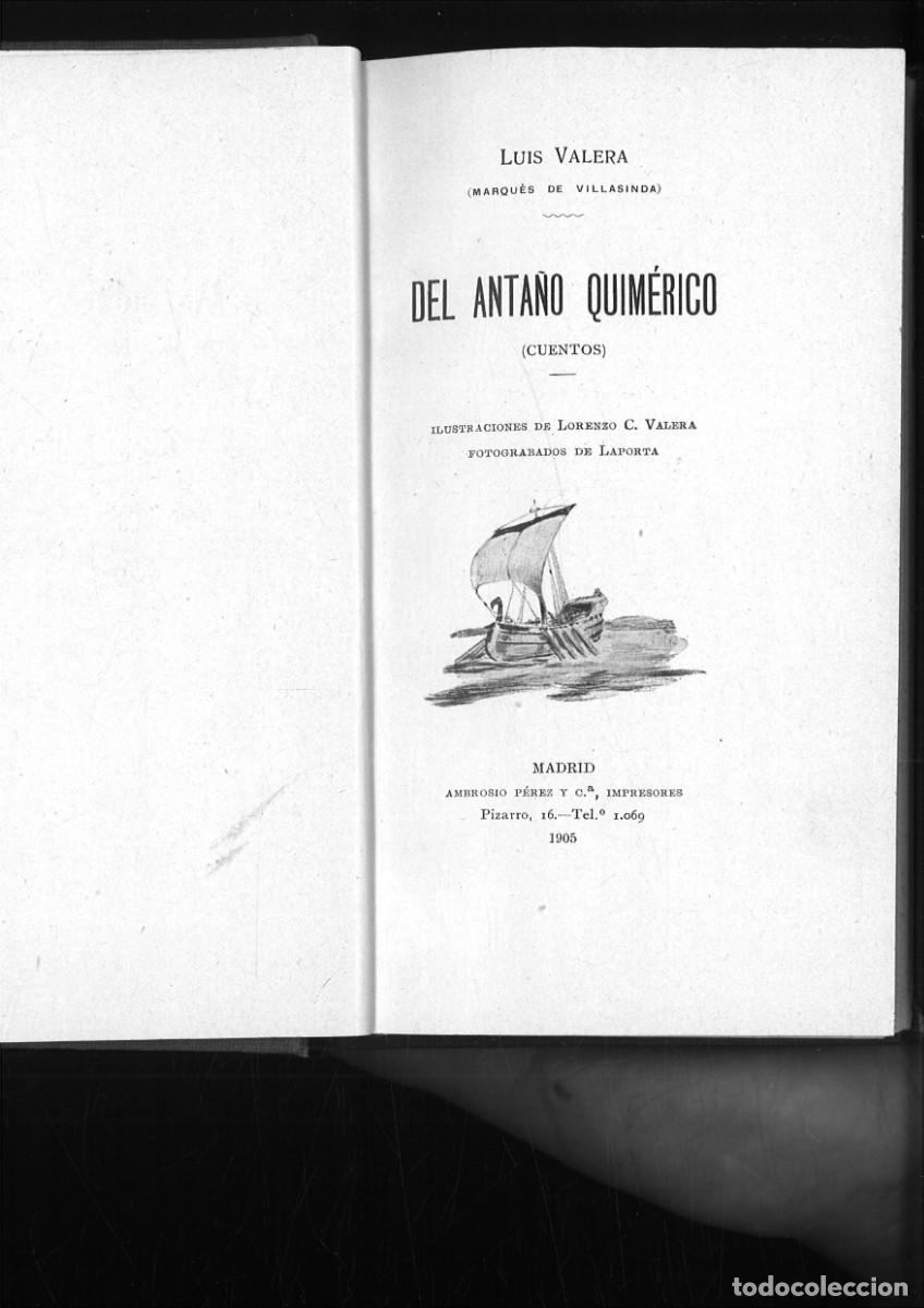 Libros antiguos: DEL ANTA&Ntilde;O QUIM&Eacute;RICO (CUENTOS). Luis Valera