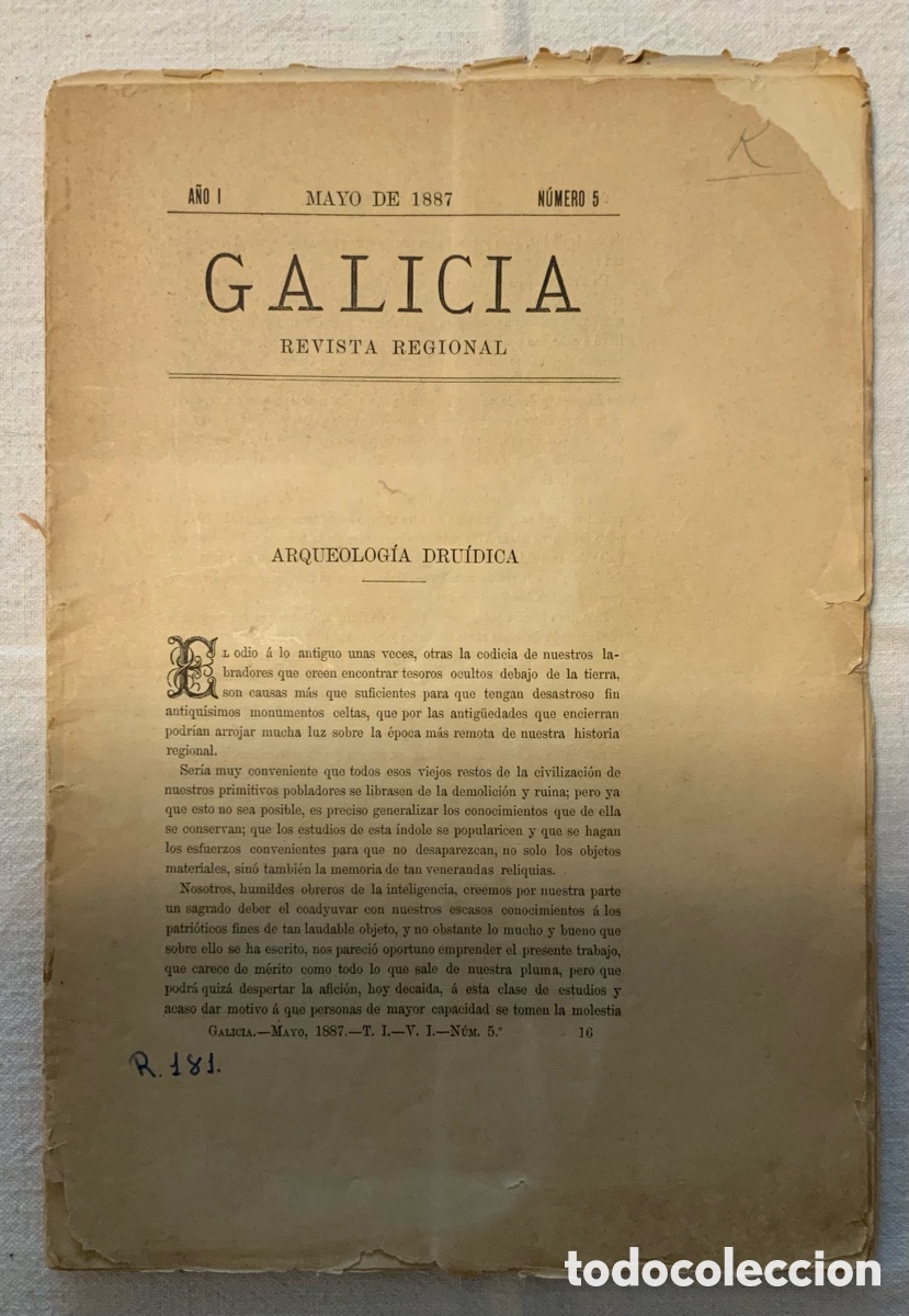 Libros antiguos: Galicia Revista Regional. 1887. N&uacute;meros 5,6,7 y 8