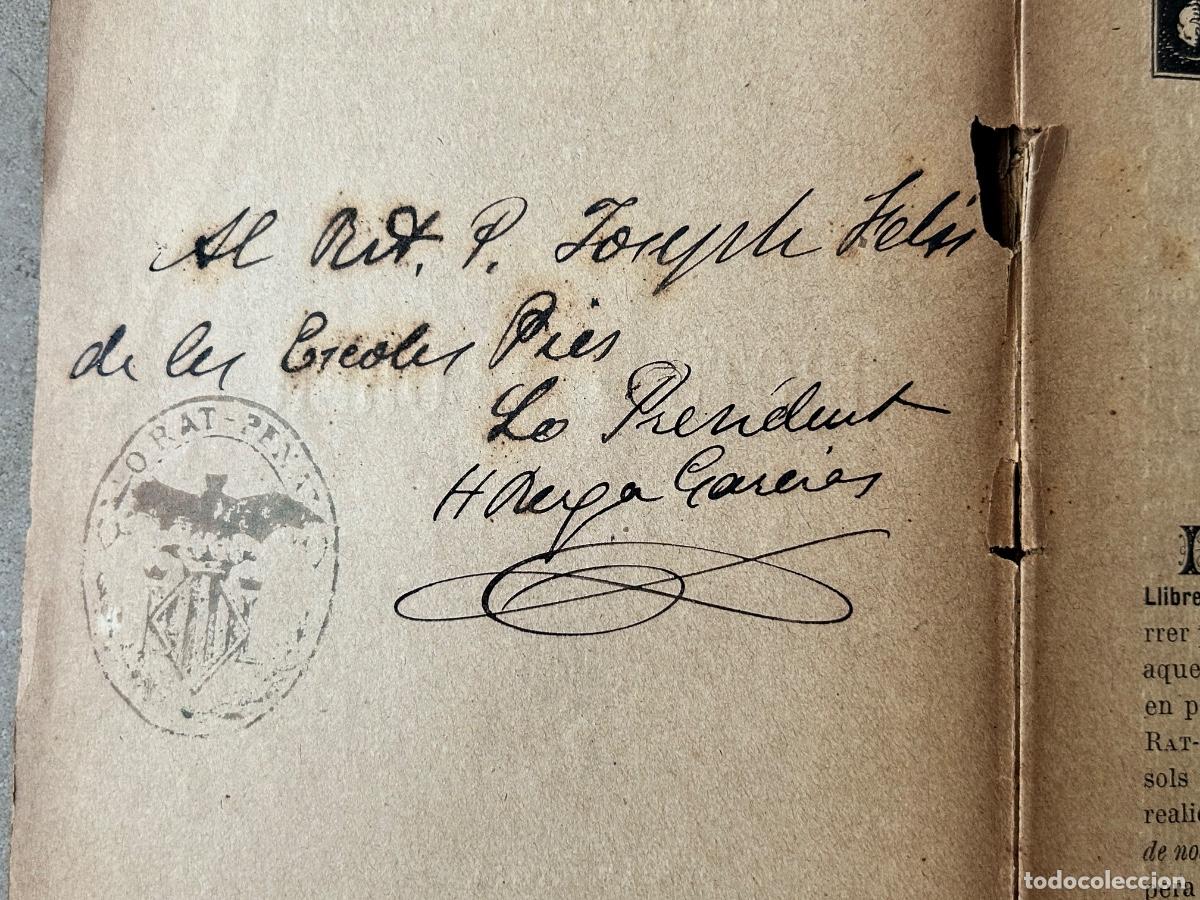 Libros antiguos: Lo Rat Penat, II BROTS DE LLORER, VALENCIA 1896 &ndash; FIRMA Honorat Berga i Garc&iacute;as a Mn Josep Feliu