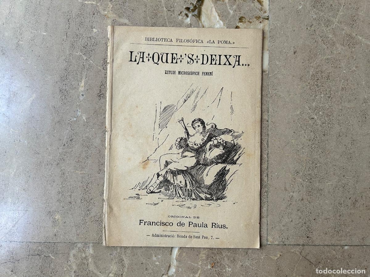 Libros antiguos: La que s deixa &ndash; Francisco de Paula Rius - Biblioteca filos&oacute;fica La Poma - Barcelona - Erotisme
