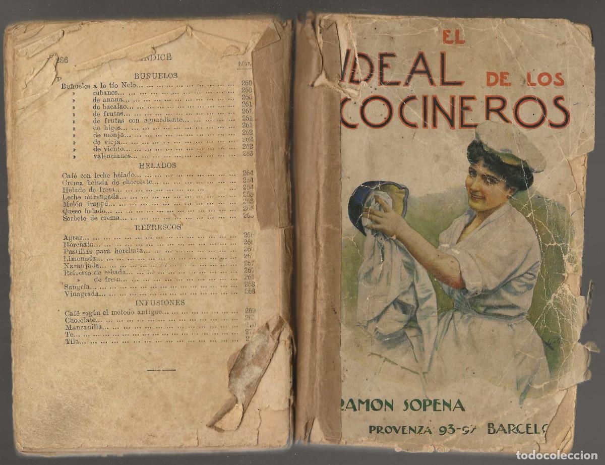 Libros antiguos: ED. RAM&Oacute;N SOPENA -- EL IDEAL DE LOS COCINEROS -- 1935 - Foto 2