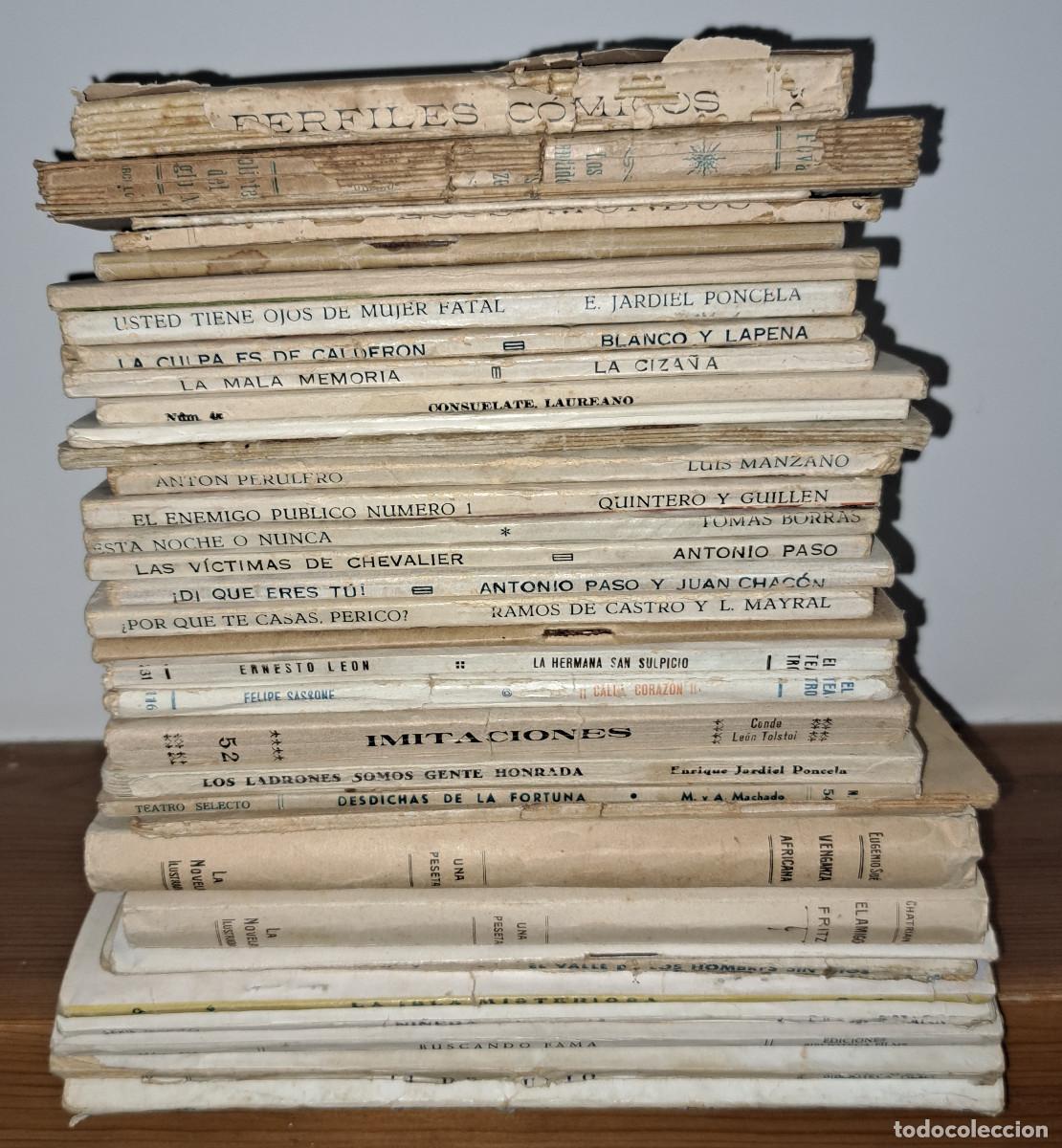 Libros antiguos: LOTE DE NOVELAS CL&Aacute;SICAS DE LOS A&Ntilde;OS 20 - LOTE DE 36 EJEMPLARES - UNOS CIEN A&Ntilde;OS DE ANTIGUEDAD