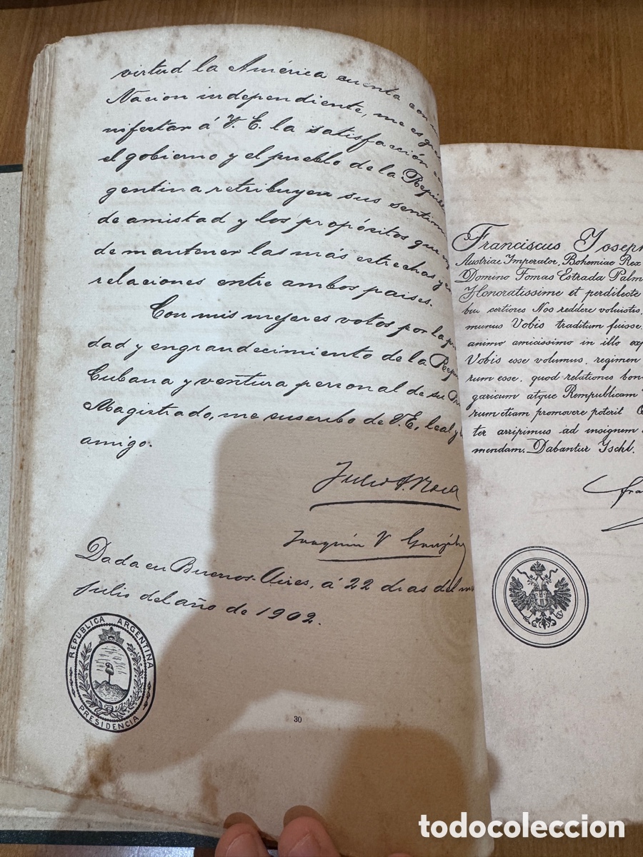 Libros antiguos: Documentos Internacionales referentes al reconocimiento de la Rep&uacute;blica de Cuba 1904 - Foto 9